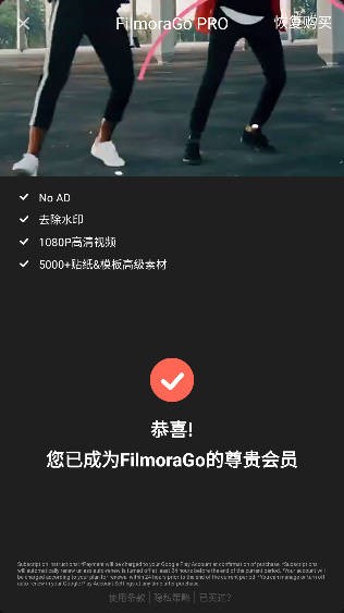 FilmoraGo解锁高级版